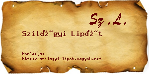 Szilágyi Lipót névjegykártya