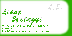 lipot szilagyi business card